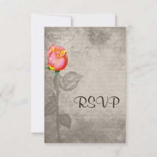 Sepia Vintage Spot Couleur Paix Rose Mariage rsvp