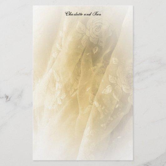 Sepia Voile Briefpapier (Voorkant)