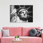 Sepia Vrijheidsbeeld NYC Canvas Afdruk (Insitu (Woonkamer))