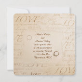 Sepia Wedding Uitnodiging (Voorkant)