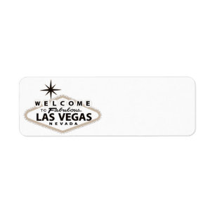 Sepia Welkomstteken aan Aangepast Las Vegas Etiket