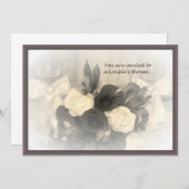 Sépia Winglasses et invitation du couple de fleurs (Devant / Derrière)