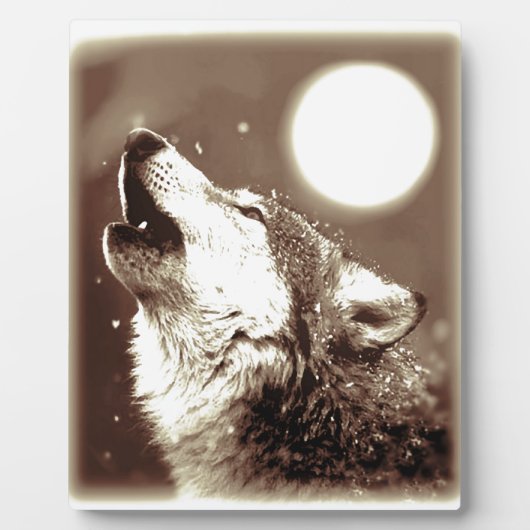 Sepia Wolf en Moon Fotoplaat (Voorkant)