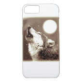 Sepia Wolf & Moon iPhone 7 Hoesje (Achterkant)