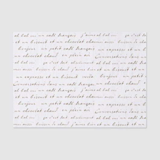 Sepia Words and Phrases Tissuepapier (Voorkant)