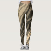 Sepia Zebra Print Leggings (Voorkant)