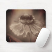  Sepia Zinnia Flower Muismat (Met muis)