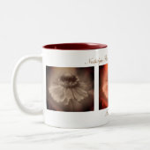 Sepia Zinnia Flower Simpler Times Inspirerend Tweekleurige Koffiemok (Links)