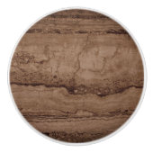 Sepia zwarte bruine granietsteen keramische knop (Voorkant)