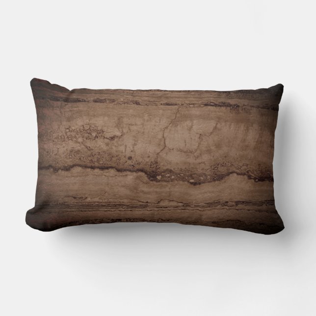 Sepia zwarte bruine granietsteen kussen (Voorkant)