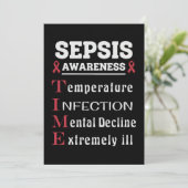 Sepsis Awareness T.I.M.E.-gids Kaart (Staand voorkant)