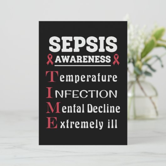 Sepsis Awareness T.I.M.E.-gids Kaart (Staand voorkant)