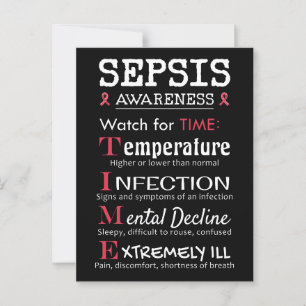 Sepsis Awareness Watch voor TIME Guide Briefkaart