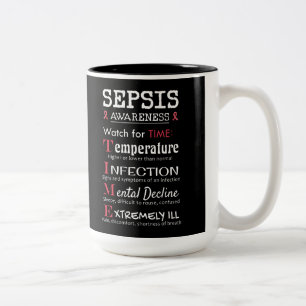 Sepsis Awareness Watch voor TIME Guide Tweekleurige Koffiemok