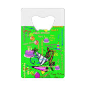 sept, 1 kinderverjaardag kredietkaart flessenopener (Voorkant)