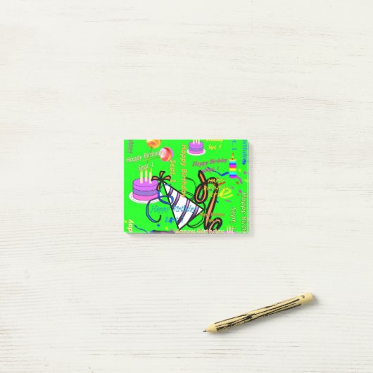 sept, 1 kinderverjaardag post-it® notes (Op bureau)