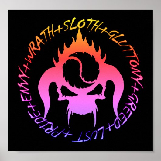 Sept affiches de péchés mortels (Devant)