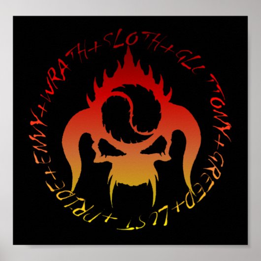 Sept affiches de péchés mortels (Devant)