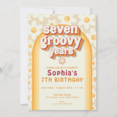 Sept ans Super 7e anniversaire Invitation | Retro (Devant)