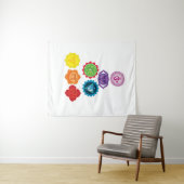 Sept chakra Yoga Tapisserie murale (En situation (horizontale))