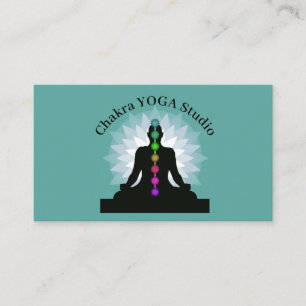 Sept Chakras Yoga Carte de visite de conception de