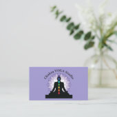 Sept Chakras Yoga Carte de visite de conception de (Debout devant)