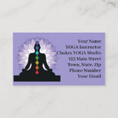 Sept Chakras Yoga Carte de visite de conception de (Dos)