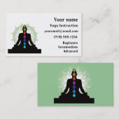 Sept Chakras Yoga Cartes de visite de design (Devant / Derrière)