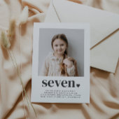 Sept Coeurs - Photo Carré Invitation Anniversaire