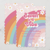 Sept est une invitation d'anniversaire 7 ans Vibe  (Devant / Derrière)