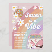 Sept est une vibe 7e anniversaire invitation (Devant / Derrière)