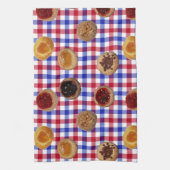 Sept Kolaches sur Tchèque Chèques serviette de cui (Vertical)