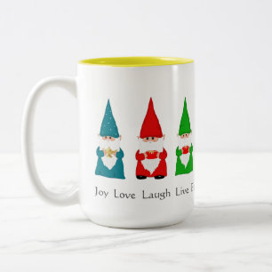 Sept nains de Noël sur un mug blanc