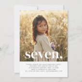 Sept photos Invitation pour le premier anniversair (Devant)