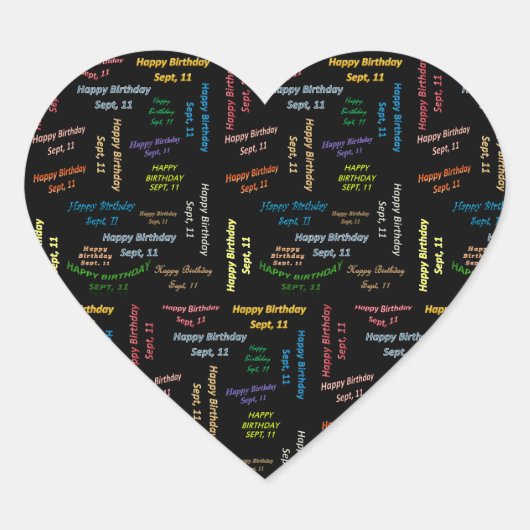 september, 11 september Sticker (Voorkant)