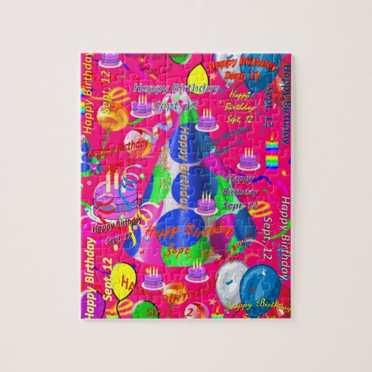 september, 12 september Jigzaag Puzzle Legpuzzel (Verticaal)