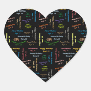 september, 13-jarige ticker hart sticker