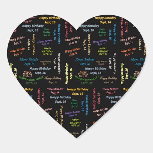 september, 16 september Sticker (Voorkant)