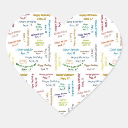 september, 17 september Sticker (Voorkant)