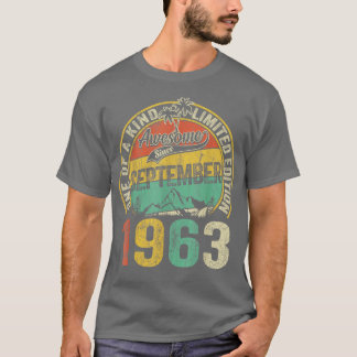  september 1963 60 jaar oud t-shirt