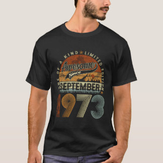 September 1973 50 jaar oud 50ste verjaardag cadeau t-shirt