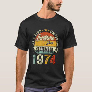 september 1974 Retro 47e verjaardag 47 jaar T-shirt