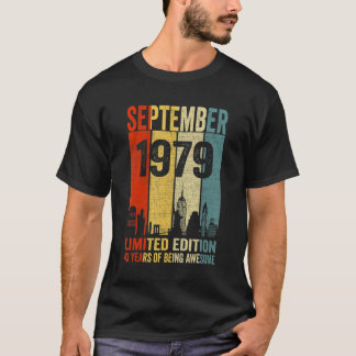  september 1979 43 Birthday 43 jaar oud 1977 T-shirt