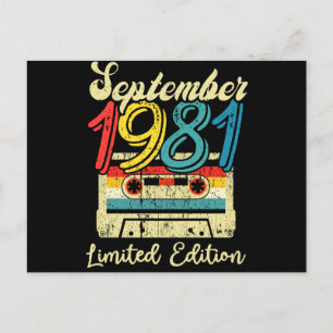 September 1981 Happy Birthday 40th Feestdagenkaart