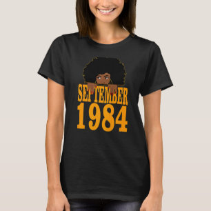 September 1984 38th Birthday 38 Years Old Black Wo T-shirt