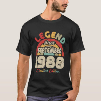 September 1988 Legende Sinds September 1988 T-shirt