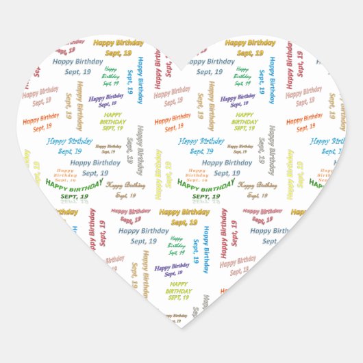 september, 19 september Sticker (Voorkant)