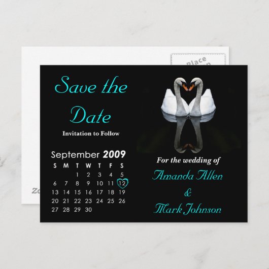 September 2009 Save the Date, Aankondiging van de  (Voorkant / Achterkant)