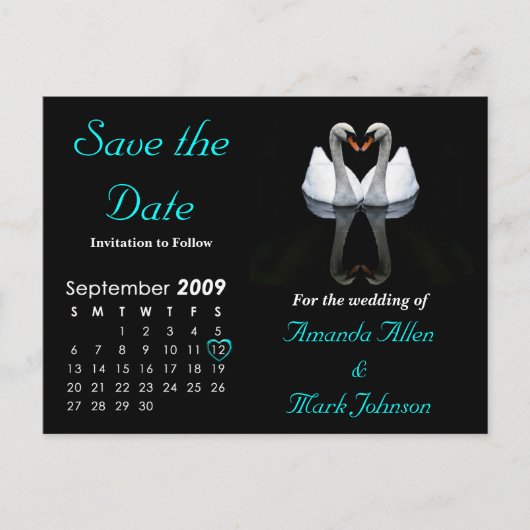September 2009 Save the Date, Aankondiging van de  (Voorkant)