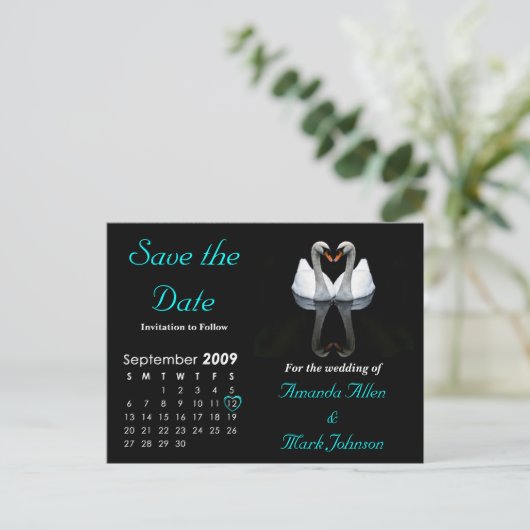 September 2009 Save the Date, Aankondiging van de  (Staand voorkant)